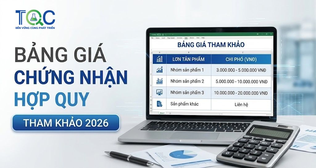Bảng giá chứng nhận hợp quy sản phẩm