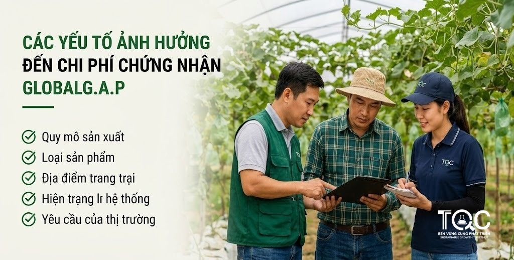 Các yếu tố ảnh hưởng Chi phí Chứng nhận Global G.A.P