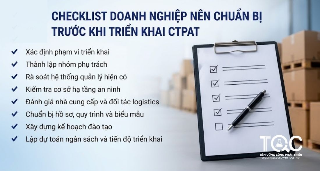 Check list trước khi triên khai CTPAT