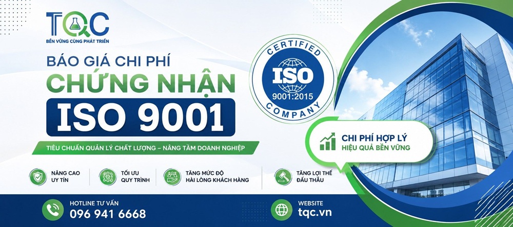 Báo giá chứng nhận iso 9001