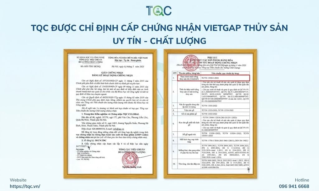 Chứng nhận VietGAP thủy sản tại TQC CGLOBAL