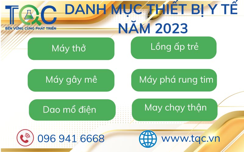 danh mục thiết bị y tế cần kiểm định năm 2023 | TQC CGLOBAL 