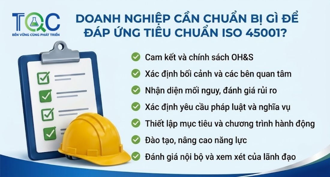 Doanh nghiệp cần chuẩn bị gì để đáp ứng tiêu chuẩn iso 45001