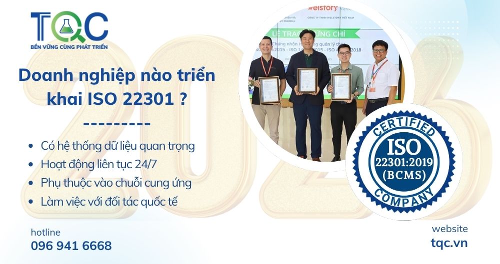 Doanh nghiệp nào cần triển khai iso 22301