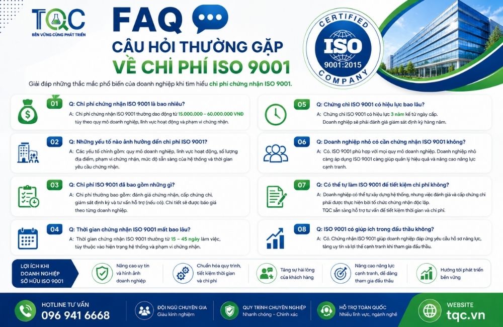 FAQ chứng nhận iso 9001