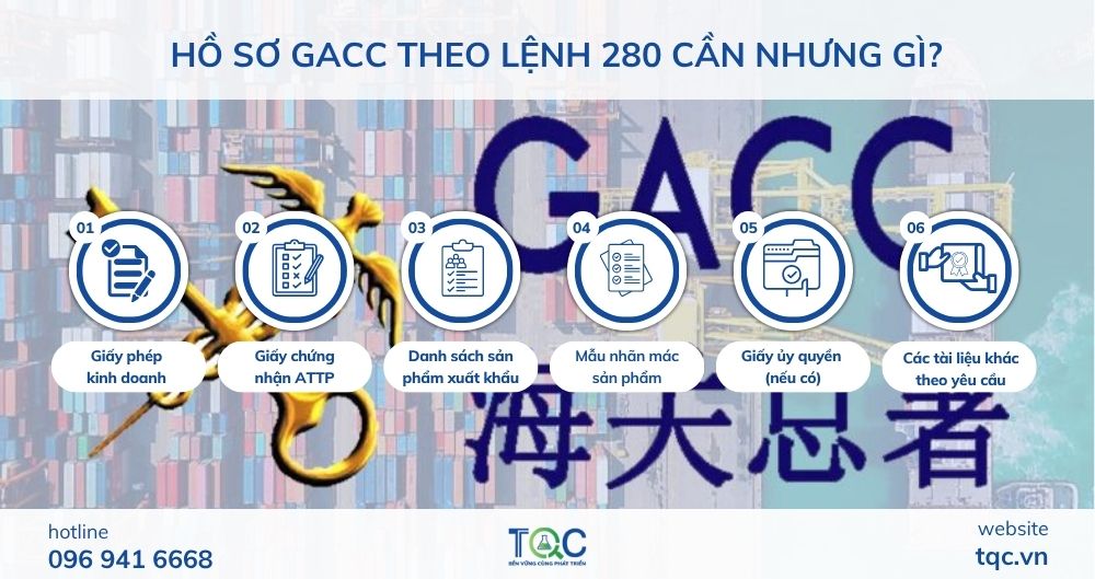 Hồ sơ chứng nhận GACC theo lệnh 280