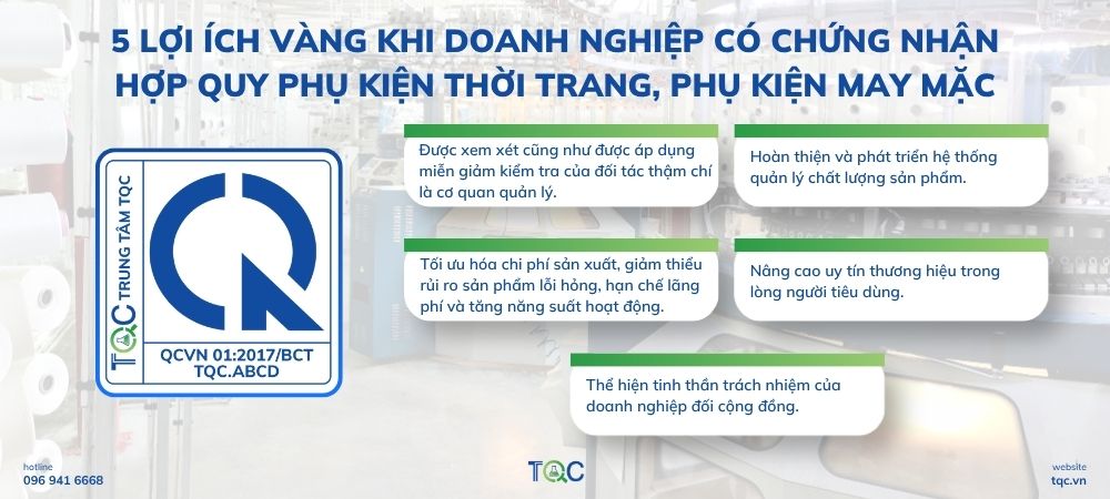 5 lợi ích khi có chứng nhận hợp quy phụ kiện thời trang