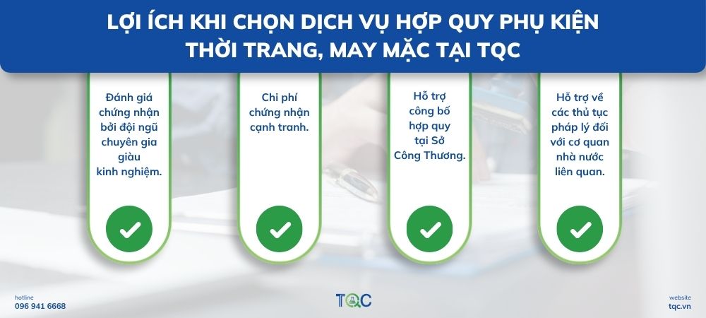 Lợi ích khi chọn dịch vụ hợp quy phụ kiện may mặc, thời trang