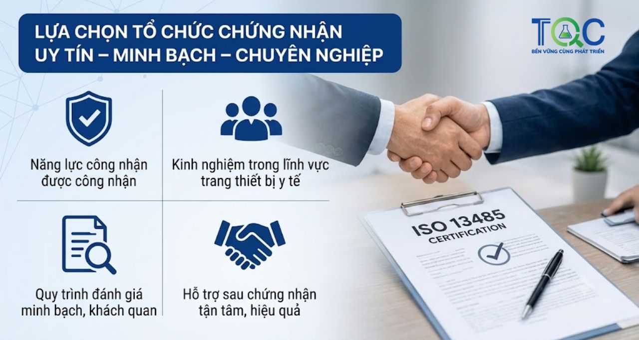 Lựa chọn tổ chức chứng nhận iso 13485
