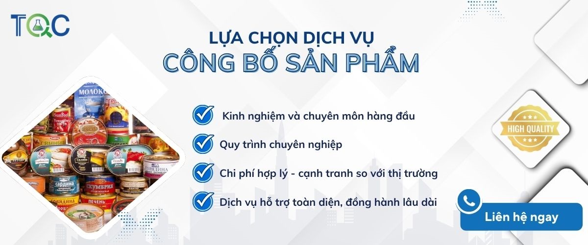 lý do chọn TQC làm công bố sản phẩm
