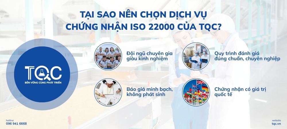 Lý do nên chọn Dịch vụ chứng nhận ISO 22000