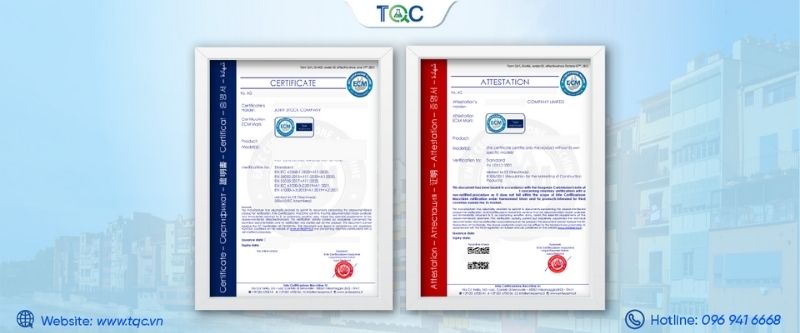 Mẫu chứng nhận CE Marking