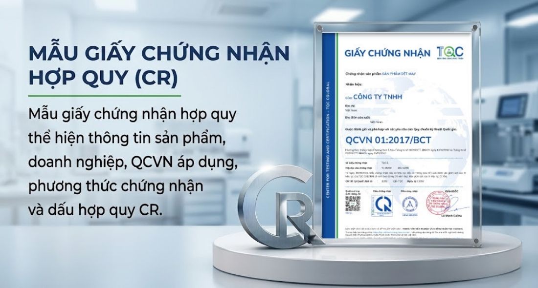 Mẫu giấy chứng nhận hợp quy CR mới nhất