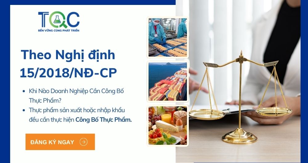 Nghị định 15/2018 quy định công bố thực phẩm