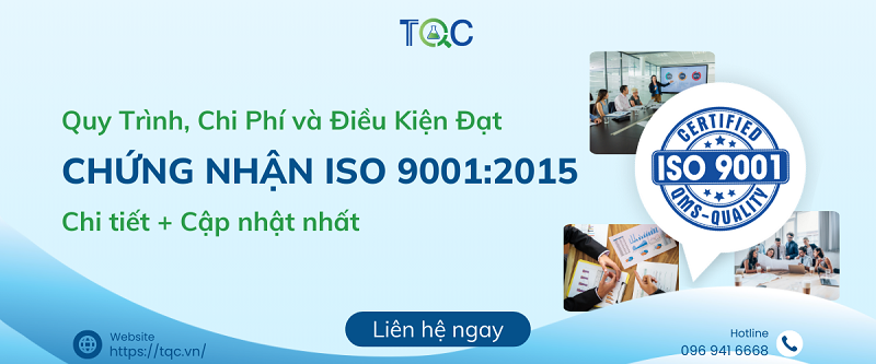 Quy trinh và chi phí chứng nhận iso 9001:2015