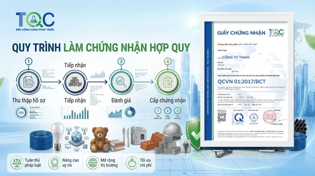 Quy trình làm chứng nhận hợp quy sản phẩm
