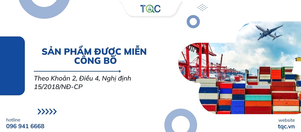 sản phẩm được miễn Công bố sản phẩm