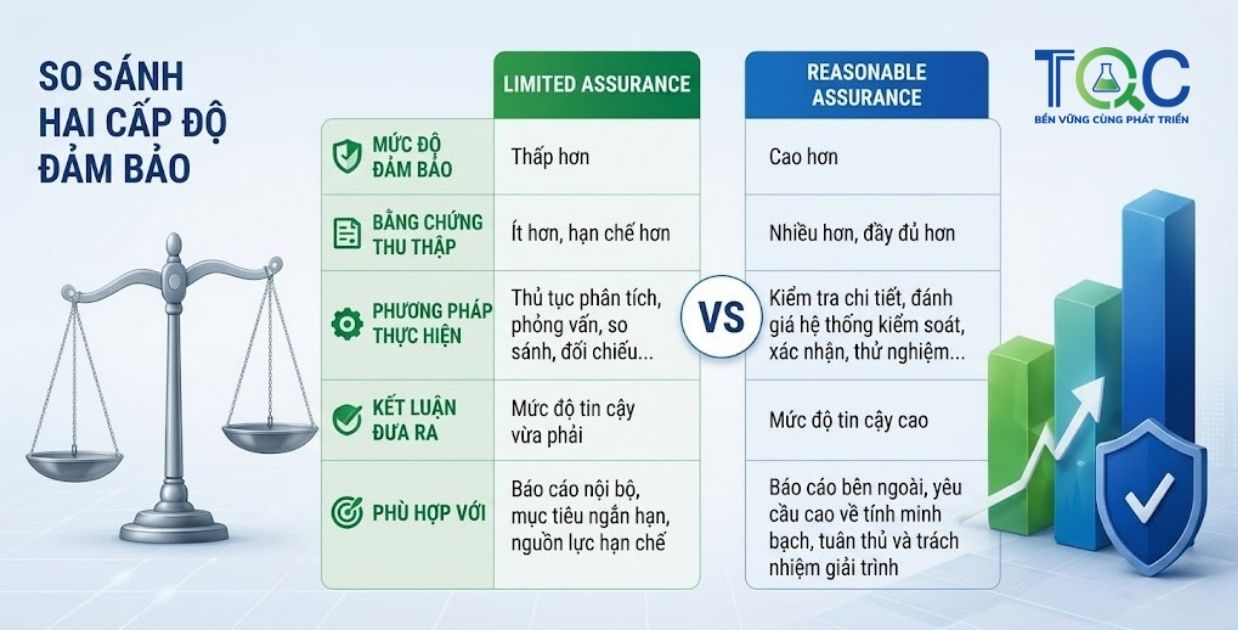 So Sánh Limited Assurance Và Reasonable Assurance