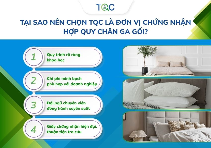 Tại sao nên chọn TQC đề chứng nhận hợp quy chăn ga gối đệm