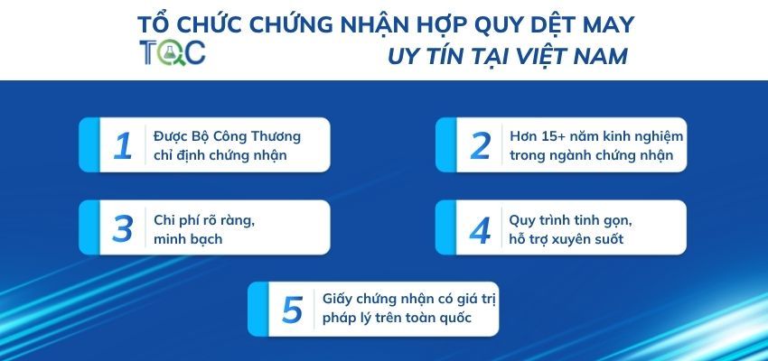 tổ chức chứng nhận hợp quy dệt may uy tín