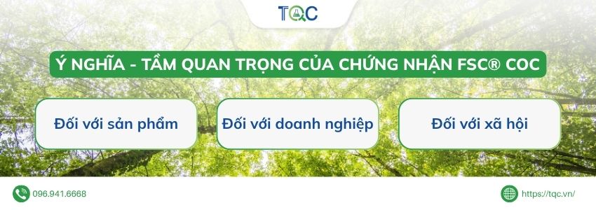 Ý nghĩa tầm quan trọng của Chứng nhận FSC CoC