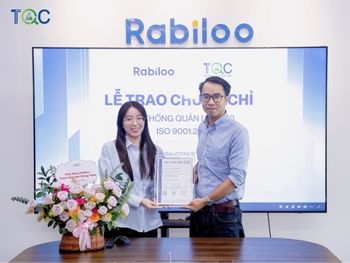 TQC TRAO CHỨNG NHẬN ISO 9001 CHO RABILOO