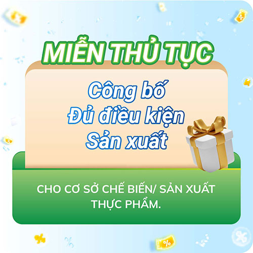 Miễn phí công bố đủ điều kiện sản xuất