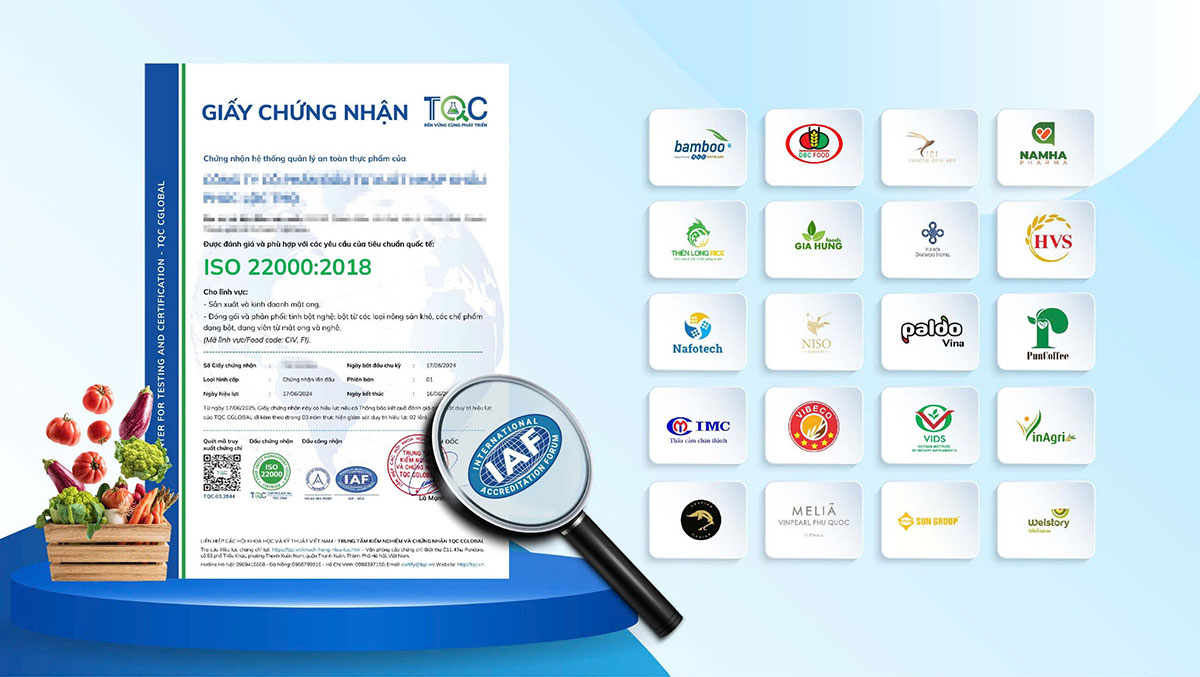 chứng chỉ iso 22000 của TQC