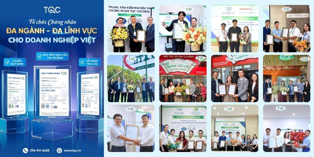 TQC - Đơn vị cấp chứng nhận ISO 9001:2026 uy tín