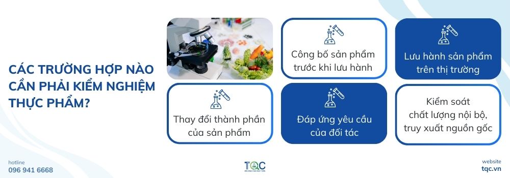 Các trường hợp nào cần phải kiểm nghiệm thực phẩm theo quy định
