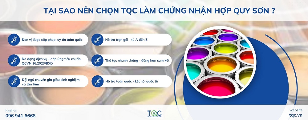 Chọn TQC chứng nhận hợp quy sơn