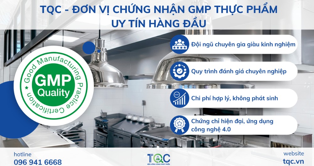 TQC chứng nhận GMP Thực phẩm nhanh chóng