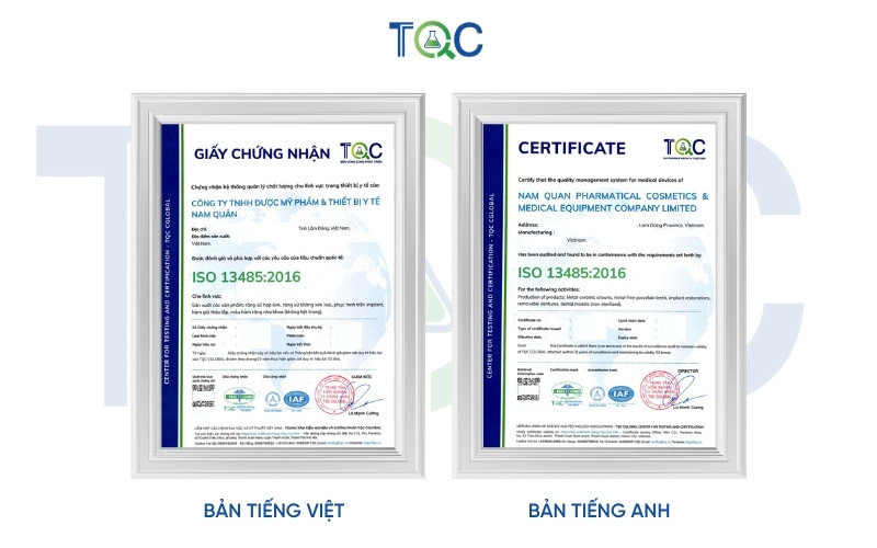 chung nhan iso 13485