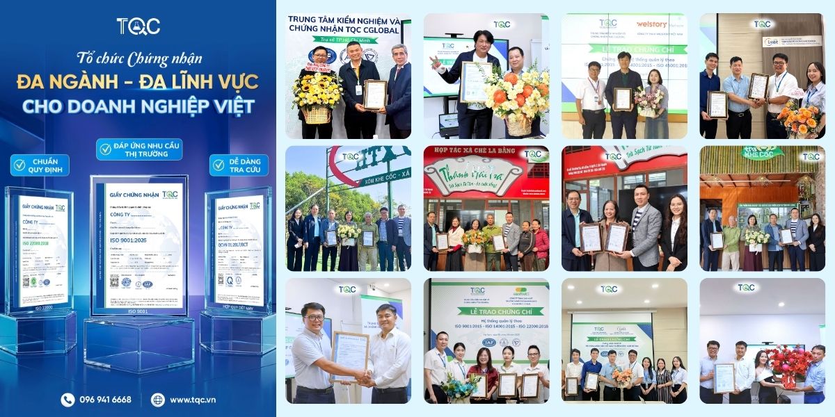 TQC tổ chức chứng nhận đa ngành, đa lĩnh vực