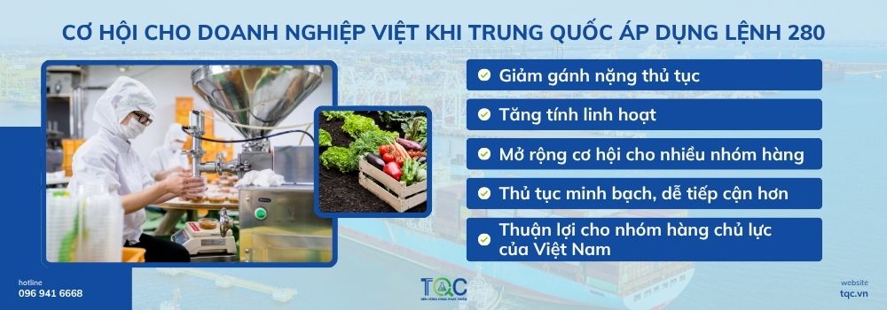 Cơ hội cho doanh nghiệp Việt khi Trung Quốc áp dụng Lệnh 280