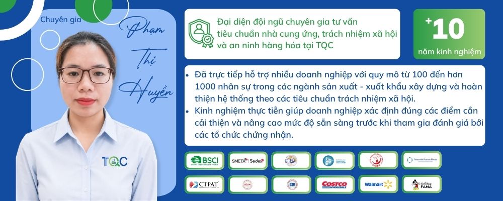 Đội ngũ chuyên gia tư vấn tiêu chuẩn TNXH tại TQC