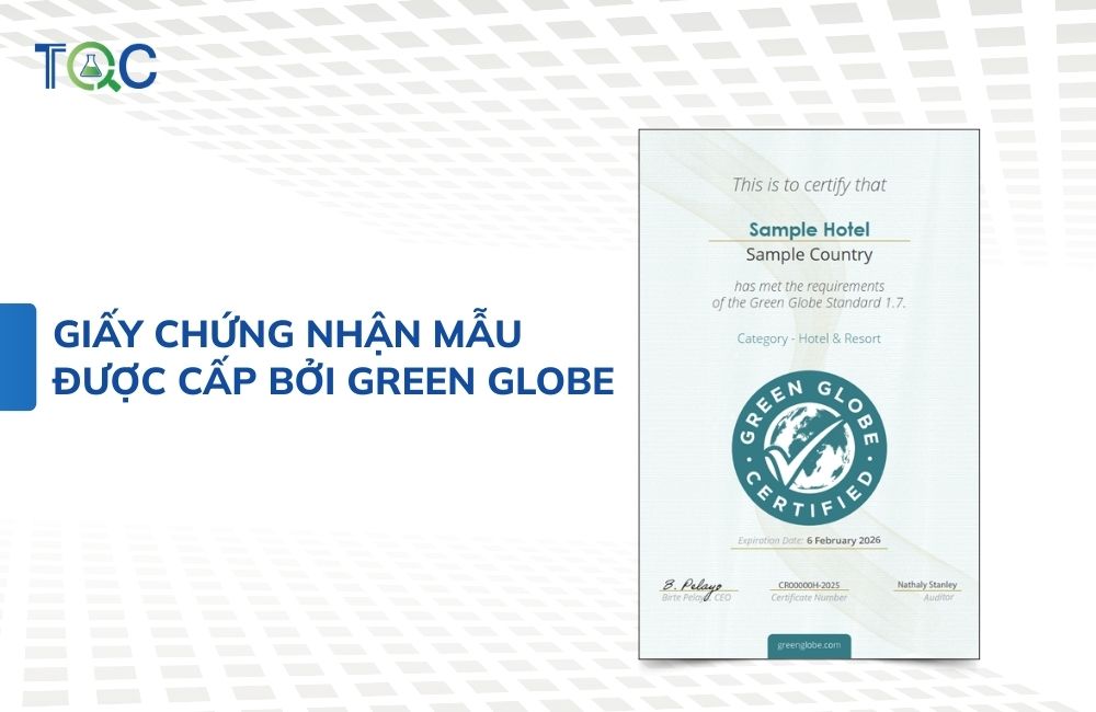 Mau giay chung nhan Green Globe