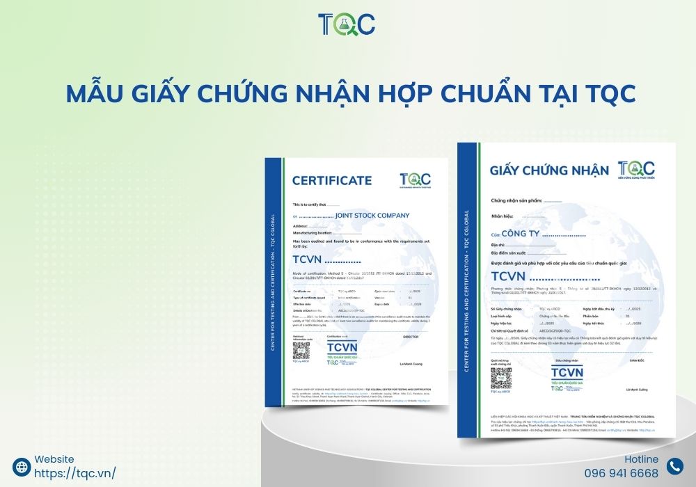 Mau giay chung nhan hop chuan vi sinh sinh hoc