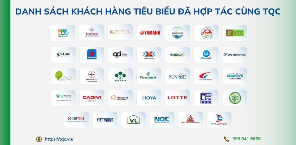 Khách hàng tiêu biểu đã hợp tác cùng TQC trong lĩnh vực khí nhà kính