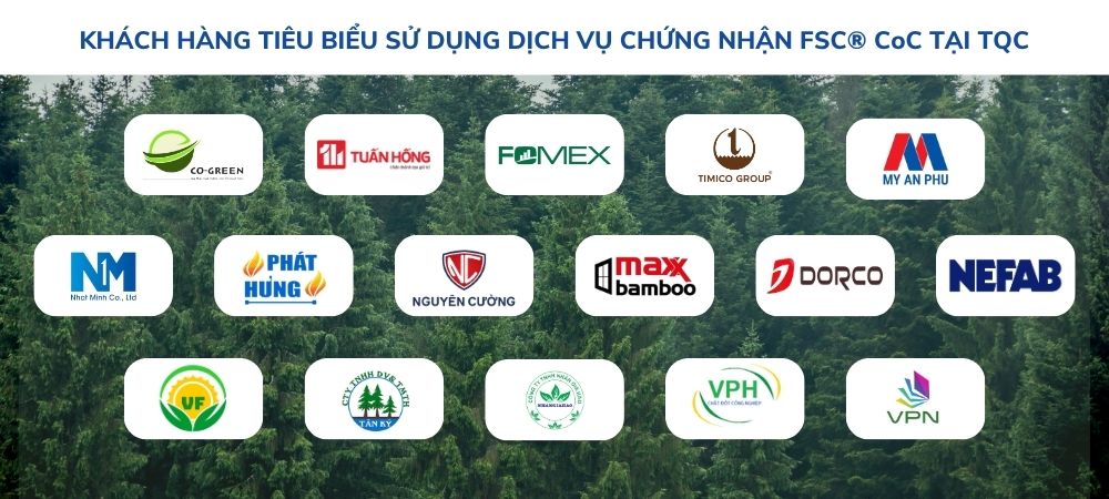Khách hàng tiêu biểu chọn dịch vụ FSC của TQC