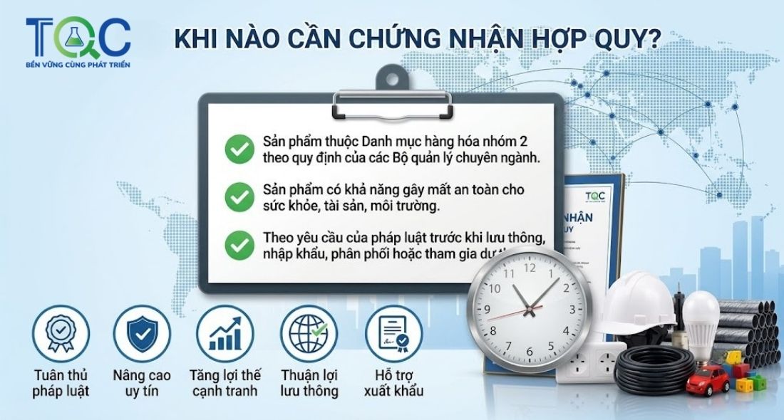 Khi nào cần chứng nhận hợp quy sản phẩm