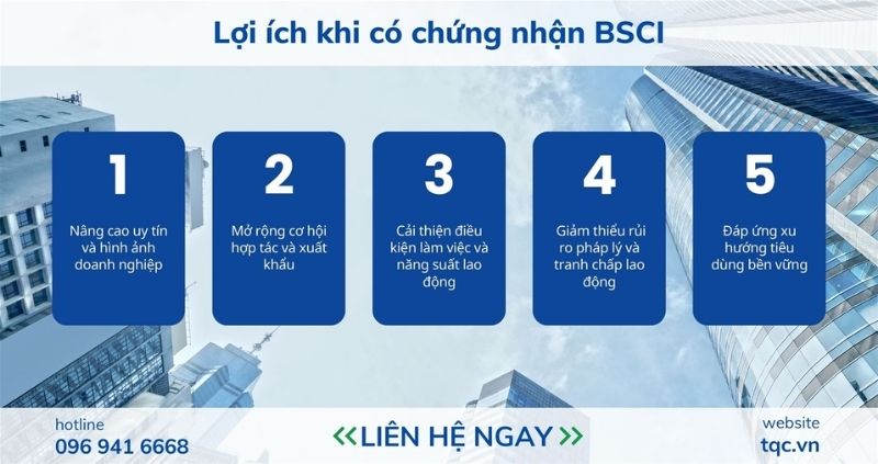 Lợi ích chứng nhận BSCI