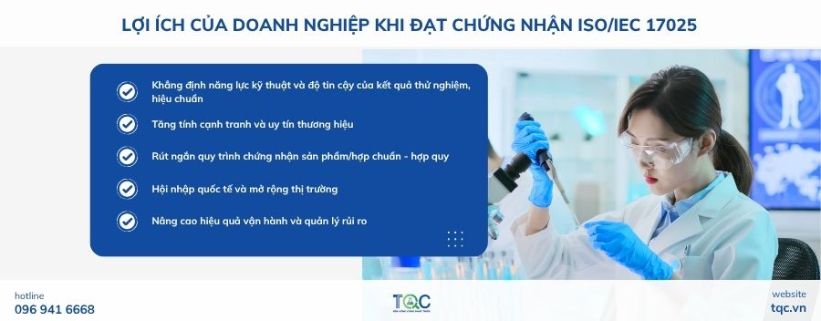 Lợi ích của doanh nghiệp khi đạt chứng nhận ISO/IEC 17025 