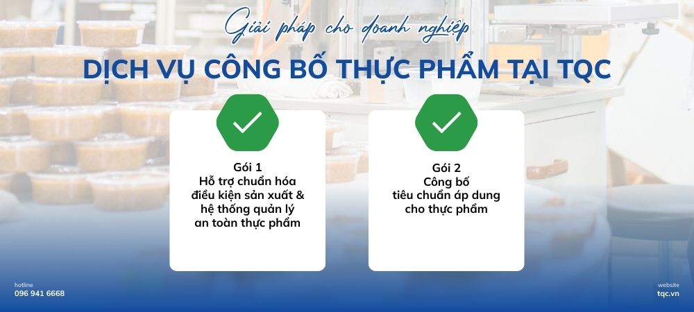Giải pháp cho doanh nghiệp - Dịch vụ công bố thực phẩm tại TQC