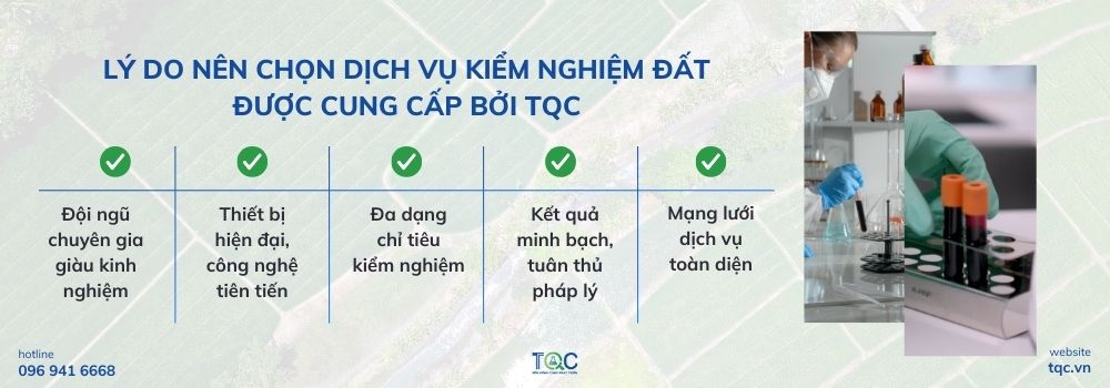 Lý do nên chọn dịch vụ kiểm nghiệm đất được cung cấp bởi TQC