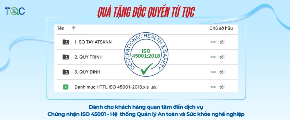 tài liệu chứng nhận iso 45001