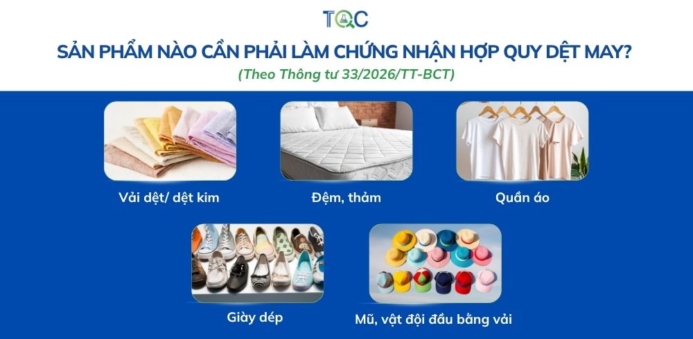 Sản phẩm cần chứng nhận hợp quy dệt may?