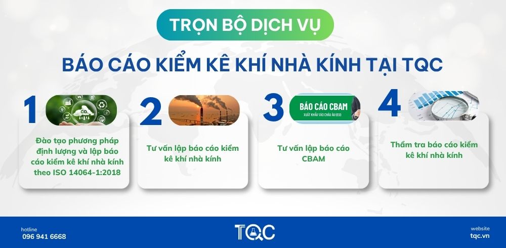 Trọn bộ dịch vụ báo cáo kiểm kê khí nhà kính tại TQC